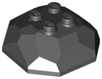 Rock Boulder 4 x 4, Top in Black