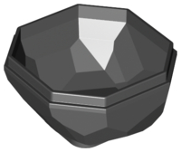 Rock Boulder 4 x 4, Bottom in Black
