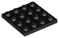 Plate 4 x 4 in Black