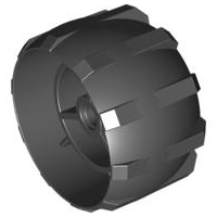 Wheel Hard Plastic Spoked in Black