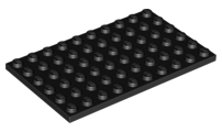 Plate 6 x 10 in Black