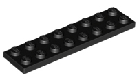 Plate 2 x 8 in Black