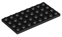 Plate 4 x 8 in Black