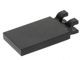 Tile Special 2 x 3 with 2 Clips [Thick U Clips] in Black