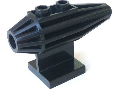 Engine, Strakes, 2 Top Studs, 2 x 2 Bottom Tile in Black