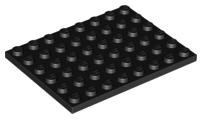 Plate 6 x 8 in Black