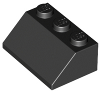 Brick Sloped 45° 2 x 3 in Black