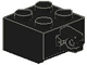 Hinge Brick 2 x 2 Locking with 1 Finger Vertical and Axle Hole [X Opening] in Black