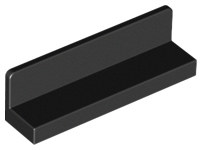 Panel 1 x 4 x 1 with Rounded Corners [Thin Wall] in Black