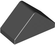 Brick Sloped 45° 2 x 1 Double with Inside Stud Holder in Black