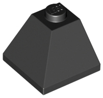 Brick Sloped 45° 2 x 2 Double Convex in Black