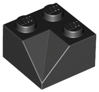 Brick Sloped 45° 2 x 2 Double Concave in Black