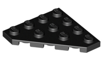Wedge Plate 4 x 4 Cut Corner in Black