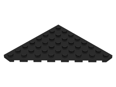 Wedge Plate 8 x 8 Cut Corner in Black
