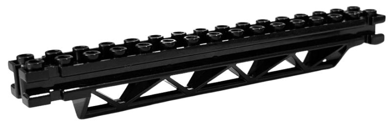 Support 2 x 16 x 2 Girder Triangular Horizontal in Black