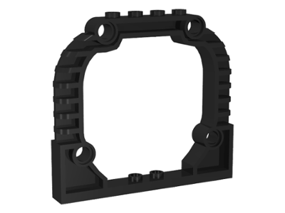 Brick Arch 1 x 8 x 6 with Pin Holes (Portal) in Black