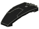 Windscreen 8 x 4 x 2 Curved Taper with Locking Dual 2 Fingers in Black