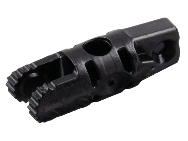 Hinge Cylinder 1 x 3 Locking with 1 Finger and 2 Fingers On Ends, with Hole, 9 Teeth in Black