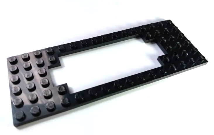 Plate Special 6 x 16 with Motor Opening Wide in Black