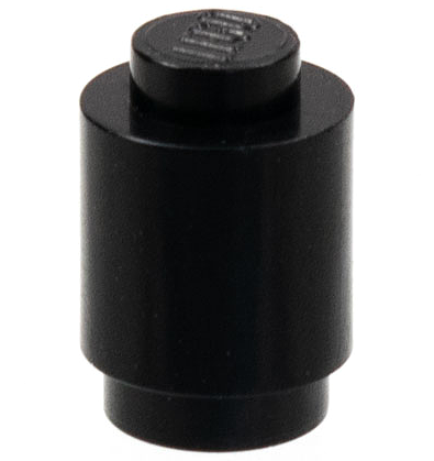 Brick Round 1 x 1 Solid Stud in Black