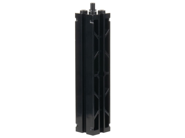 Support 2 x 2 x 8 with Grooves, Two Sided Lattice and Top Peg in Black