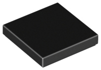 Tile 2 x 2 with Groove in Black