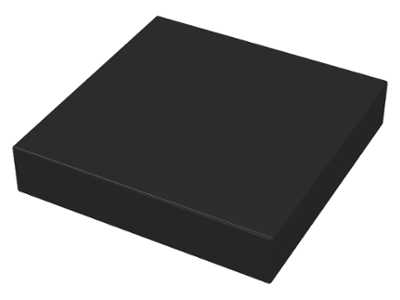 Tile 2 x 2 without Groove in Black