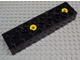 Duplo Toolo Brick 2 x 8 with 2 Screws in Holes 1 and 5 in Black