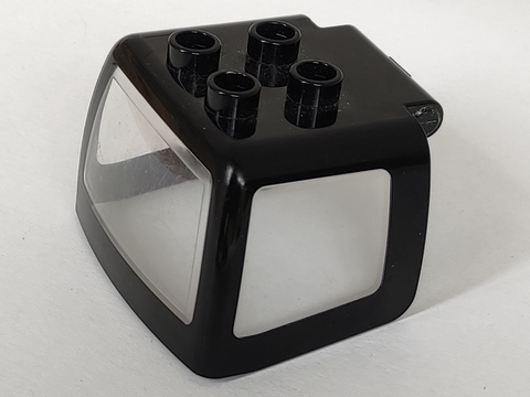 Duplo Truck Cabin Enclosed with Clear Windows in Black
