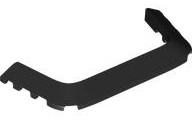 Wheel Arch, Mudguard 10 x 4 x 2/3 in Black