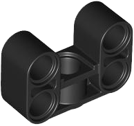 Technic Beam 2 x 3 Thick [90° Offset Centre Beam Hole] in Black