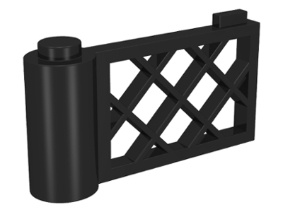 Fence Gate 1 x 4 x 2 in Black