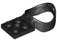 Plate Special 2 x 2 with Sphere Holder in Black