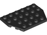 Wedge Plate 4 x 6 Cut Corners in Black