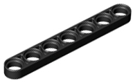 Technic Beam 1 x 7 Thin in Black