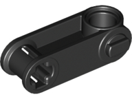 Technic Axle and Pin Connector Perpendicular 3L with Pin Hole in Black