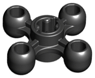 Technic Knob Wheel in Black