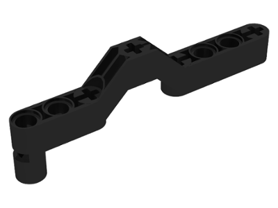 Technic Beam 1 x 9 Offset Crossover in Black