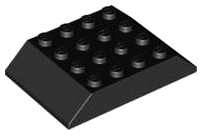 Brick Sloped 45° 6 x 4 Double [aka Train Roof] in Black