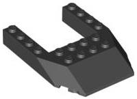 Brick Wedged, Sloped 6 x 8 Cutout in Black