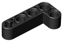 Technic Beam 2 x 4 L-Shape Thick in Black