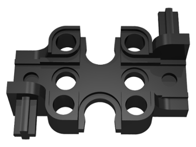 Technic Rectangular Gearbox Half in Black