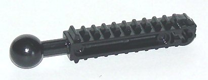 Technic Gear Rack Double with Ball Joint in Black