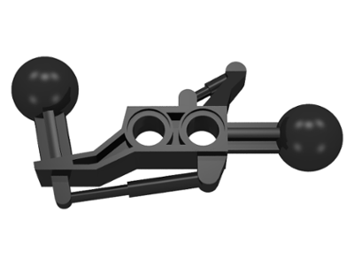 Large Figure Skeletal, Limb, Angular, 2 x 7 with 2 Ball Joints in Black
