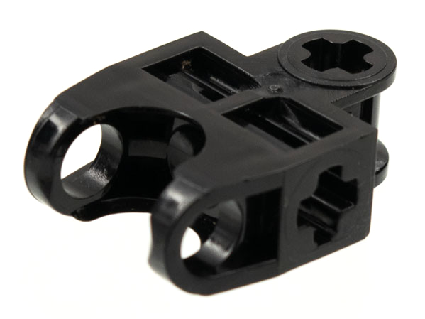 Technic Axle Connector 2 x 3 with Ball Socket, Open Sides in Black