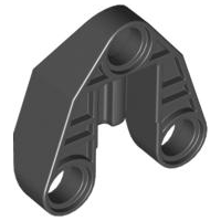 Technic Connector Block 3 x 3 Triangular with Axle, and Pin Hole in Black