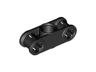 Technic Axle and Pin Connector Perpendicular 3L with Centre Pin Hole in Black