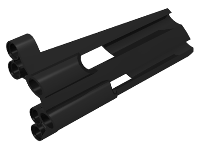 Technic Panel Fairing # 4 Large Long, Large Holes, Side B in Black