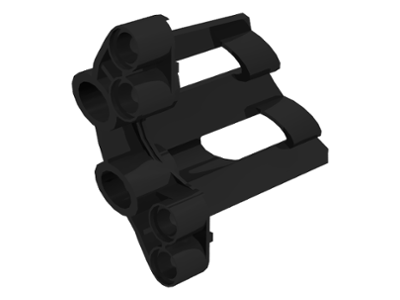 Technic Panel Fairing # 1 Large Short, Large Holes, Side A in Black
