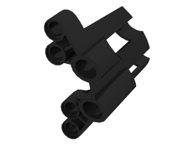 Technic Panel Fairing # 2 Large Short, Large Holes, Side B in Black